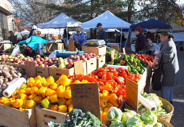 A diet rich in fruits and vegetables can help to reduce cancer risk. Photo taken at the Waltham Farmers' Market in fall 2013.